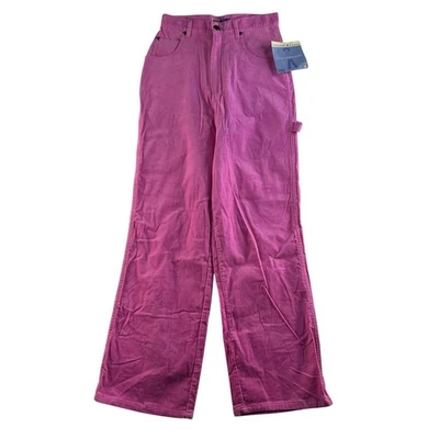 Vtg Y2K Faded Glory Girls 14 25” Cargo Pants Corduroy Straight Pink Gorpcore - Image 1 of 4