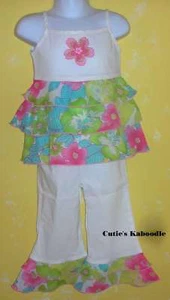 NUEVO BABY NAY Luau Tejido con Tiras en Niveles Top Rhumba Volantes Salsa Crucero Juego de 2 piezas 4 - Imagen 1 de 1