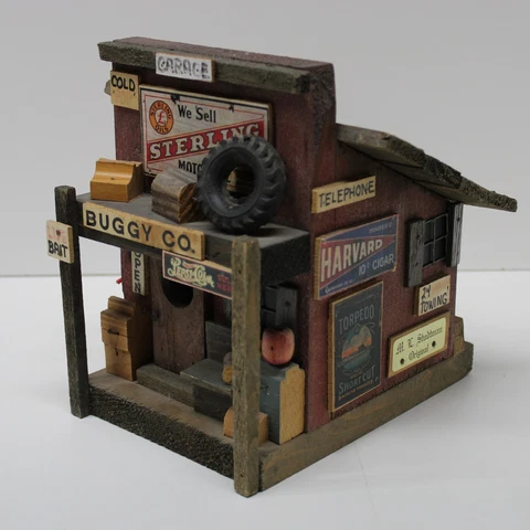 M L Studtman Original Bird House Garage Buggy Company General Store Folk Art Cover