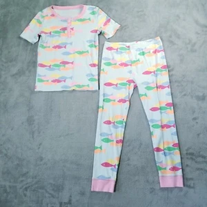 Beaufort Bonnet Company French Leave Fishes Pajama Set Girls Youth Size 10 Pink - Picture 1 of 15