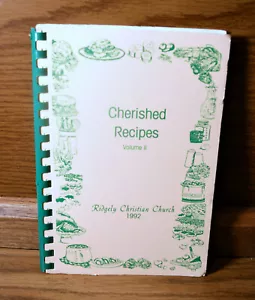 Cherished Recipes Vol 2 Ridgely Christian Church 1992 SP - Imagen 1 de 4