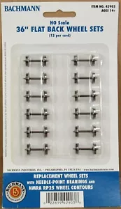Bachmann 42903 36" Flat-Back Wheel Sets (12/pkg) HO-Scale NOS - Picture 1 of 1