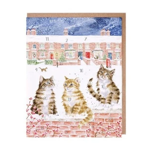 Wrendale Cats Traditional Advent Calendar – A5 Paper Christmas Calendar Card - Picture 1 of 2