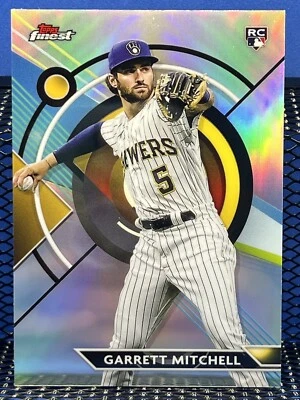 2023 Topps Finest GARRETT MITCHELL Refractor Milwaukee Brewers RC Rookie Card - Image 1 of 2