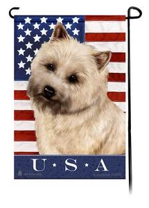 Patriotische USA Gartenflagge - Wheaten Cairn Terrier 031B - Bild 1 von 1