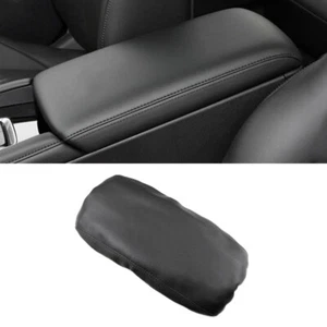 Leather Center Armrest Console Box Protection BLACK Cover For Mazda 3 2019-2022 - Picture 1 of 7