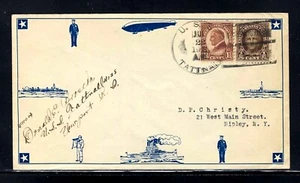 1933 - USS TATTNAL - SHIPS CANCEL - NEWPORT RI - SENDER SIGNED - Picture 1 of 2