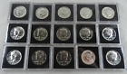 (15) 1964 Proof Kennedy Half Dollars 90% Silver US Coins with Cases