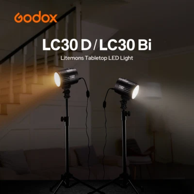 US Godox LC30D LC30Bi Litemons Tabletop LED Photography Light for Live Streaming - Image 1 of 4