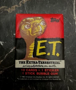 Topps E.T. 1982 Paquete de cera sellada extraterrestre, 10 tarjetas, 1 pegatina - ¡COMO NUEVA! - Imagen 1 de 2