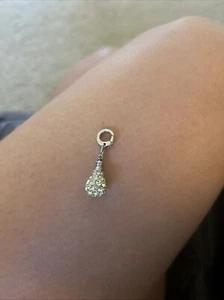 Fossil Light Bulb Charm Silver Tone - Picture 1 of 2