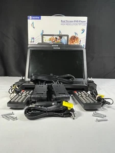 Wonnie W-1011 Black High Resolution TFT LCD Dual Screen Portable DVD Player - Picture 1 of 12