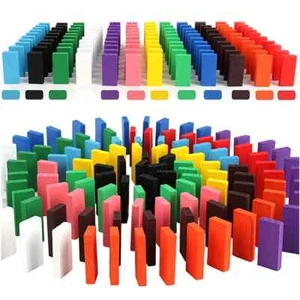 100/200/300/500 PCS Rainbow Domino Building Blocks Toy for Educational Toy - Picture 1 of 17