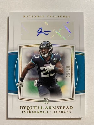 RYQUELL ARMSTEAD 2019 National Treasures RC #10/25 Autograph Rookie Auto Jaguars - Image 1 of 2
