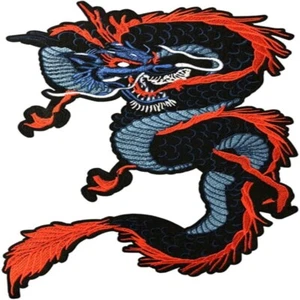 Embroidery Sew on Patches Black Dragon Sew Iron on Patch for DIY Costume - Picture 1 of 8