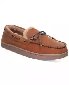 Club Room Mens Moccasin Slippers | Tan | M(8-9) - Picture 1 of 1