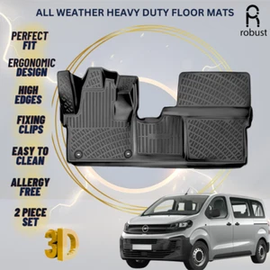 Floor Mats Liners For Opel Vivaro 2024-2026 All Weather Heavy Duty 3d Car Rugs - Picture 1 of 9