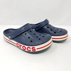 Crocs Red White And Blue Bayaband Chevron Clogs Mens 6 Womens 8 205089 - Picture 1 of 12