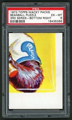 1973 Topps Wacky Packages Beanball Puzzle / Checklist BR 3rd Series PSA 6 - Image 1 of 3