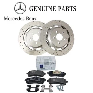 OEM Mercedes S63 & S65 AMG Rear Brake Pads & Rotors Set - Genuine - Picture 1 of 8