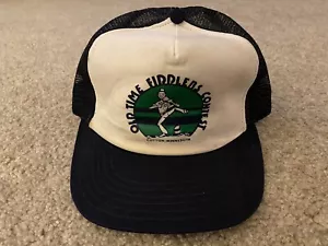 VTG Old time Fiddlers Contest Navy Trucker Snapback Hat - Cotton, MInnesota - Picture 1 of 8