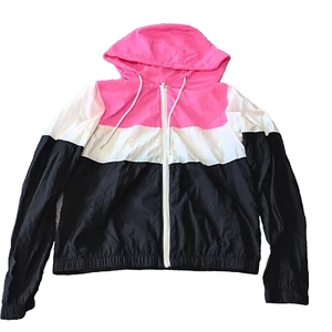 No Boundaries leichter Windbreaker mit Kapuze und Reißverschluss Damen Junior Größe M (7-9) - Bild 1 von 11