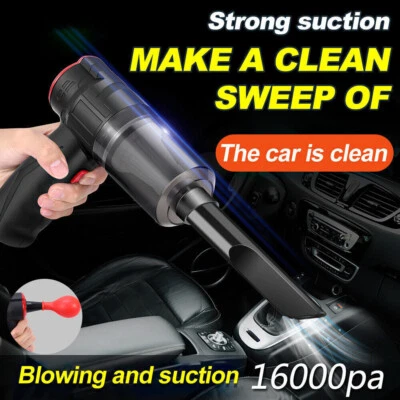 16000Pa 150W Handheld Cordless Car Vacuum Cleaner Wet Dry Portable Air Duster US - Image 1 of 4