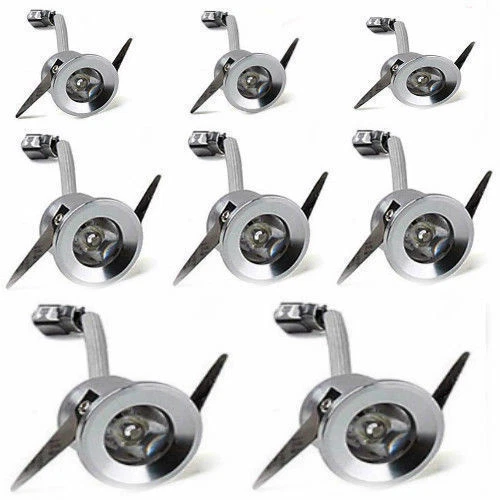 FARETTO LED SEGNAPASSO 1W WATT ROTONDO QUADRATO  ACCIAIO PUNTO LUCE DA INCASSO - Immagine 1 di 1