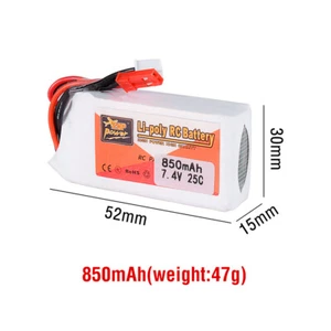 ZOP Power 7.4V 850Ah Lipo Akku 25C JST Stecker für TRX4M RC Car Teile Boot - Bild 1 von 11