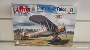 Fiat CR 42 Falco Biplano aereo guerra mondiale Modellino kit 1-48 Italeri 2801 - Foto 1 di 1