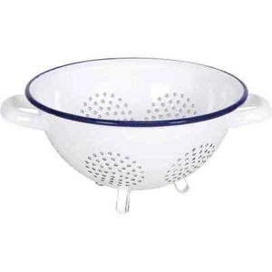 Standseiher 22cm Emaille Sieb Küchenhelfer Kochen Seiher Nudelsieb Abtropfsieb - Bild 1 von 1