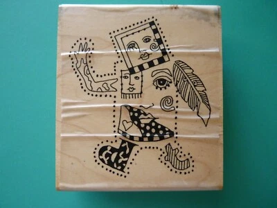 Collage Person #1 PAULA BEST Rubber Stamp - Image 1 of 2