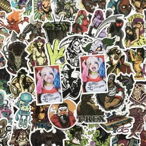50Pcs Horror Stickers Skateboard Sticker Pack Bomb Laptop Luggage Decal Lot Cool - Picture 1 of 9