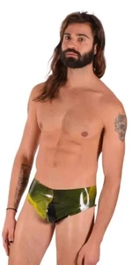 POLYMORHE Mens Jock Top Quality Latex Jockstrap Yellow 82M 8 - Picture 1 of 6