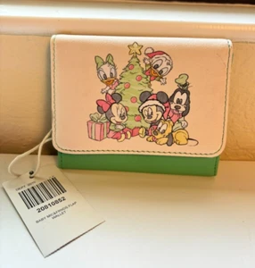 Disney Loungefly Baby Mickey & Friends Christmas Flap Wallet NWT - Picture 1 of 10