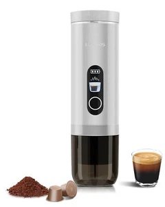 Máquina de café espresso portátil, cafetera de viaje autocalentable con tipo C, compatible - Imagen 1 de 8