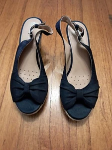 Ladies Geox Respira - New Navy Wedge - size - 37 - Picture 1 of 5
