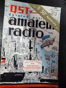 HAM RADIO: QST August 1964 50th ANNIVERSARY VTG ARRL Projects, ops, history+more - Picture 1 of 17