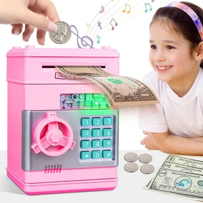 Digitale Spardose Geldautomat für Kinder ATM Sparbüchse mit PIN Euro Münzen - Bild 1 von 4
