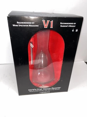 Metrokane V1 Worlds Primera jarra de vidrio al vacío vino nueva en caja $80 Foto 1 de 4