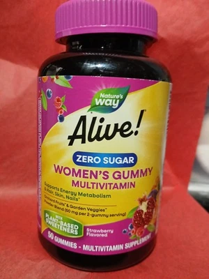 Nature's Way Alive Zero Sugar Women’s Multivitamin 50 Ct Gummies EXP 01/31/2026 - Image 1 of 2