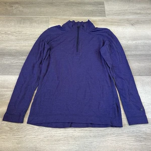 Smartwool Women’s Merino Wool 1/4 Zip Base Layer Pullover Size XL Purple - Picture 1 of 6