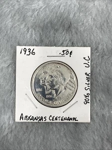 1936 Arkansas Commemorative Half Dollar Coin (Cleaned) - Picture 1 of 2