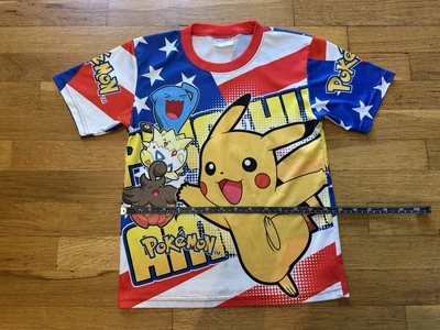Pokemon Children T Shirt Size L Pikachu Togepi Wobbuffet Thailand IMPORT RARE - Image 1 of 4