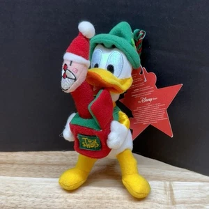 Vintage Disney The Store Donald Duck Holiday Christmas Ornament 6" Plush 1999 - Picture 1 of 9