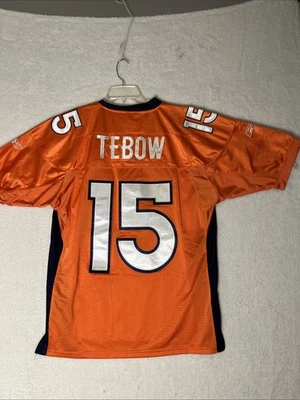 Camiseta deportiva cosida naranja Reebok On Field Denver Broncos Tim Tebow #15 talla 50 Foto 1 de 4