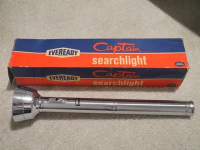 Linterna de colección Eveready Captain Searchlight 6 celdas D con caja 17,5" Foto 1 de 4