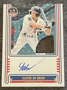 2025 Panini USA Glove Relic Autograph Slater De Brun 5/10, Fresh, Mint - Picture 1 of 10
