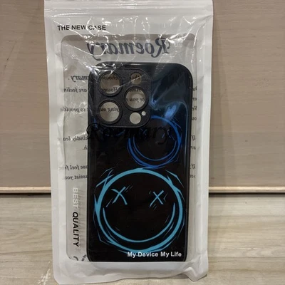Funda de teléfono AZUL X Smiley Faces se adapta a I Phone 15 Pro NUEVA Foto 1 de 3