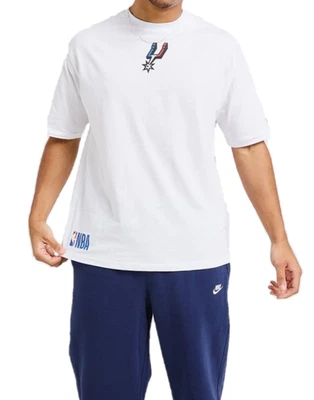 San Antonio Spurs T-Shirt (Größe XL) Herren NBA New Era Paris Weiß Top - Neu